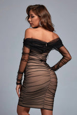 1176 Ruched Mesh Negru