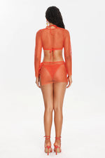 Yogi Orange Bikini Four Pieces Set (1)