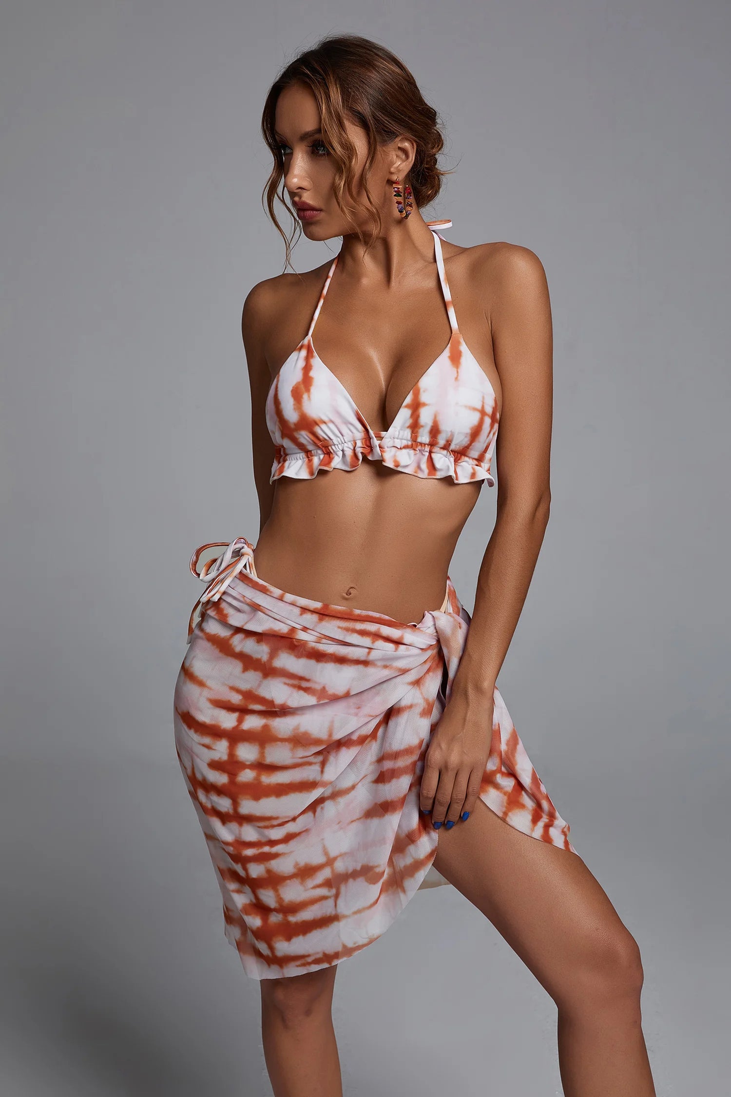 Orelie Three Pieces Bikini Set (4)