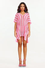 Dizzt Knitted Striped Beach Cover (2)