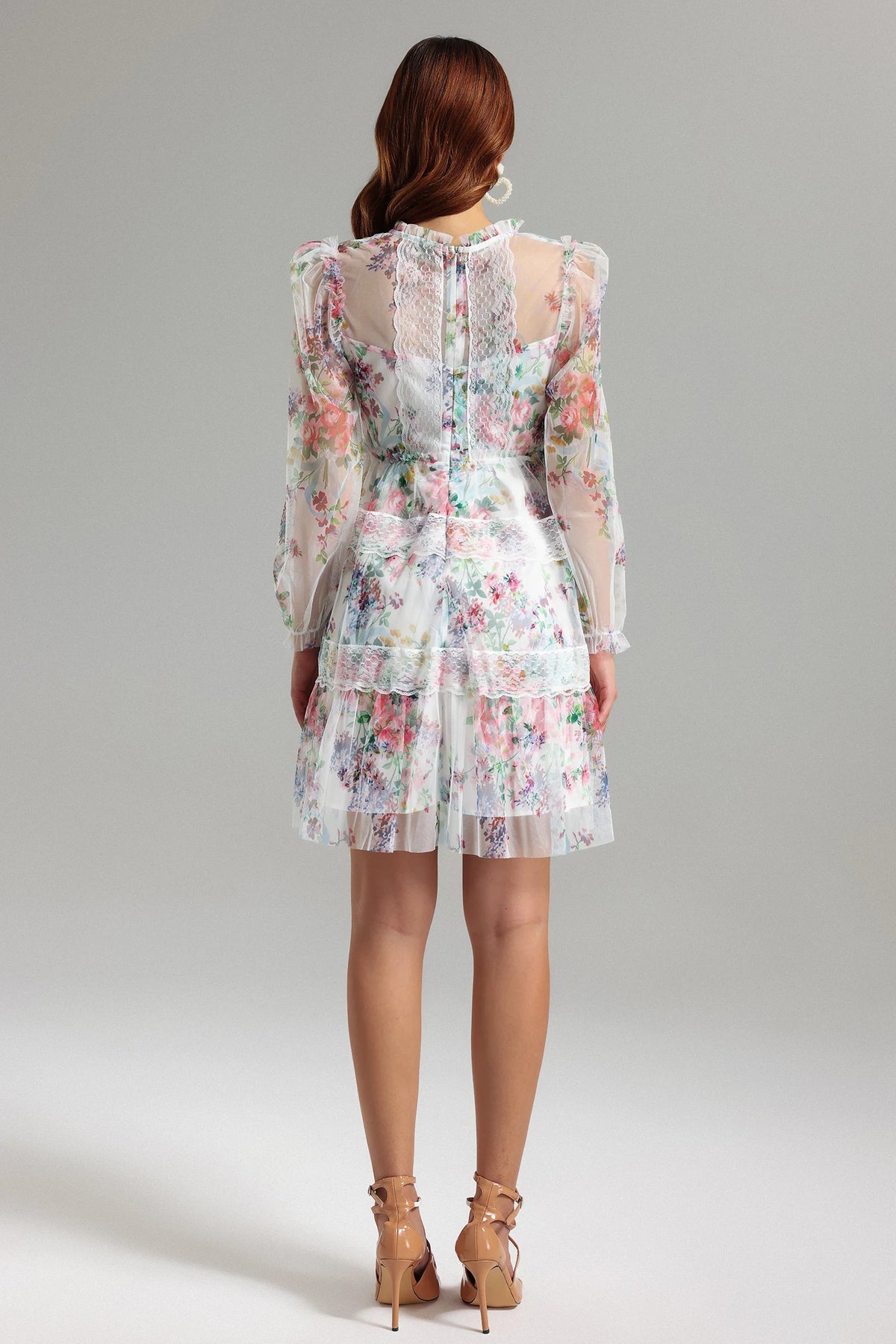 Venia Printed Tulle Mini Dress (1)