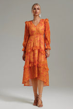 Yako Ruffled Chiffon Dress-1