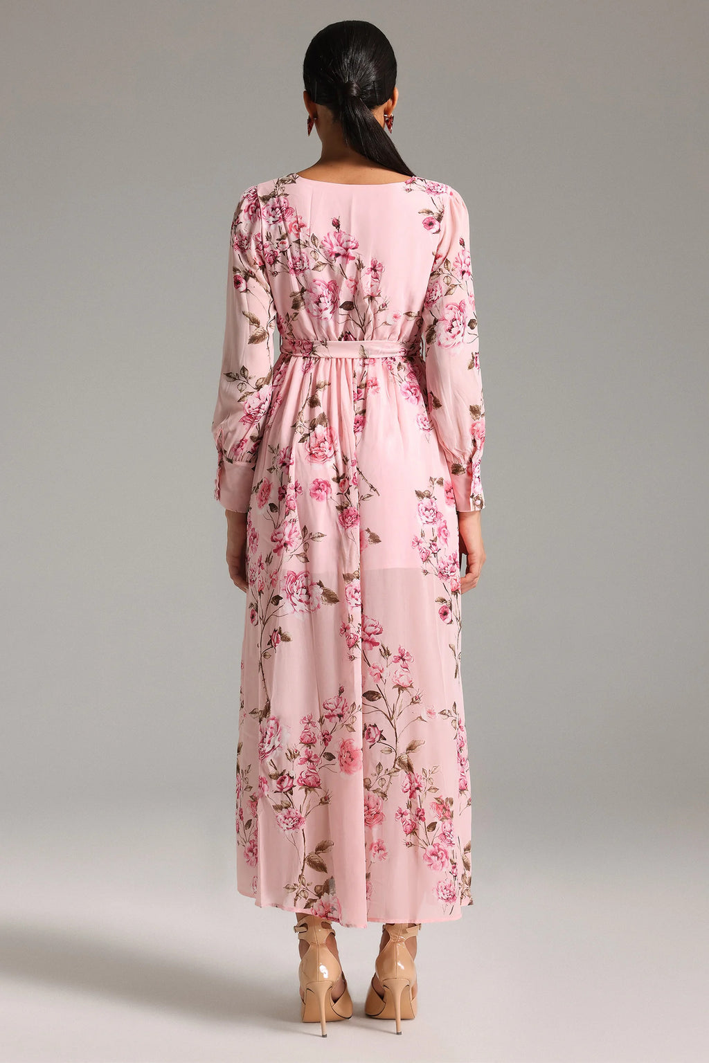 Fara Floral Printed Maxi Dress-3