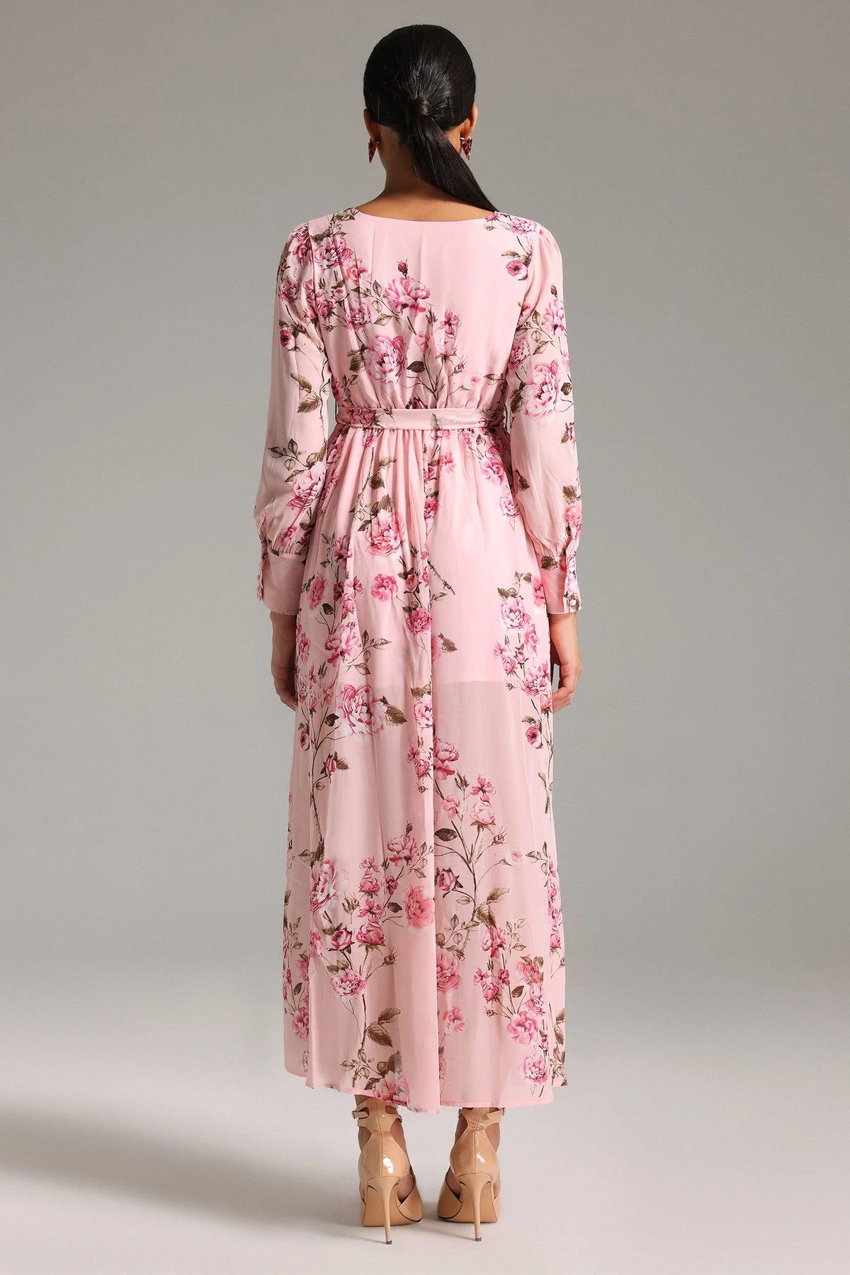 Fara Floral Printed Maxi Dress-3