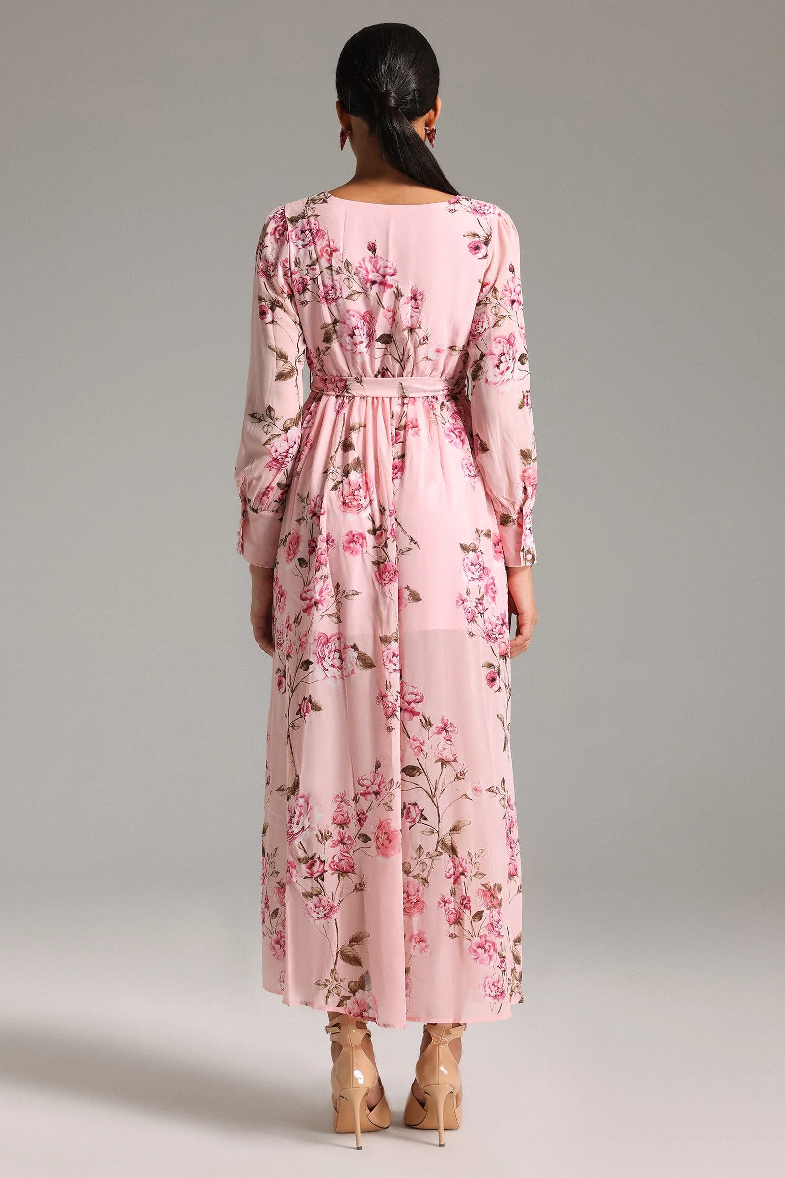 Fara Floral Printed Maxi Dress-3