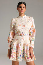 Demri Crochet Embroidery Dress-2