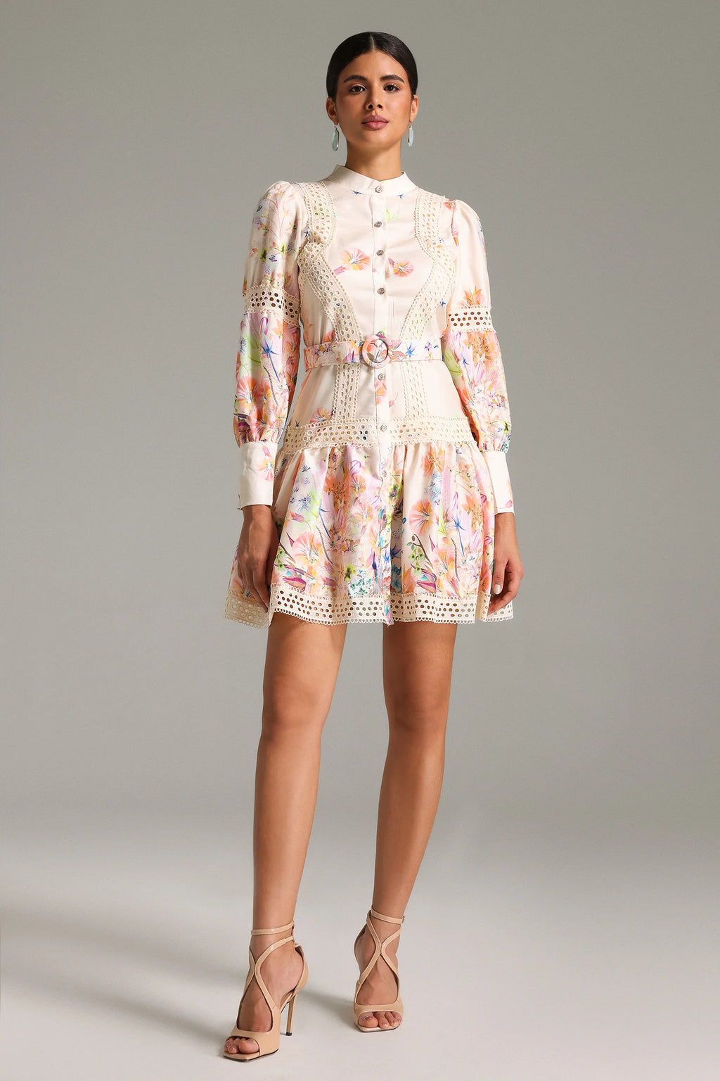 Demri Crochet Embroidery Dress-1