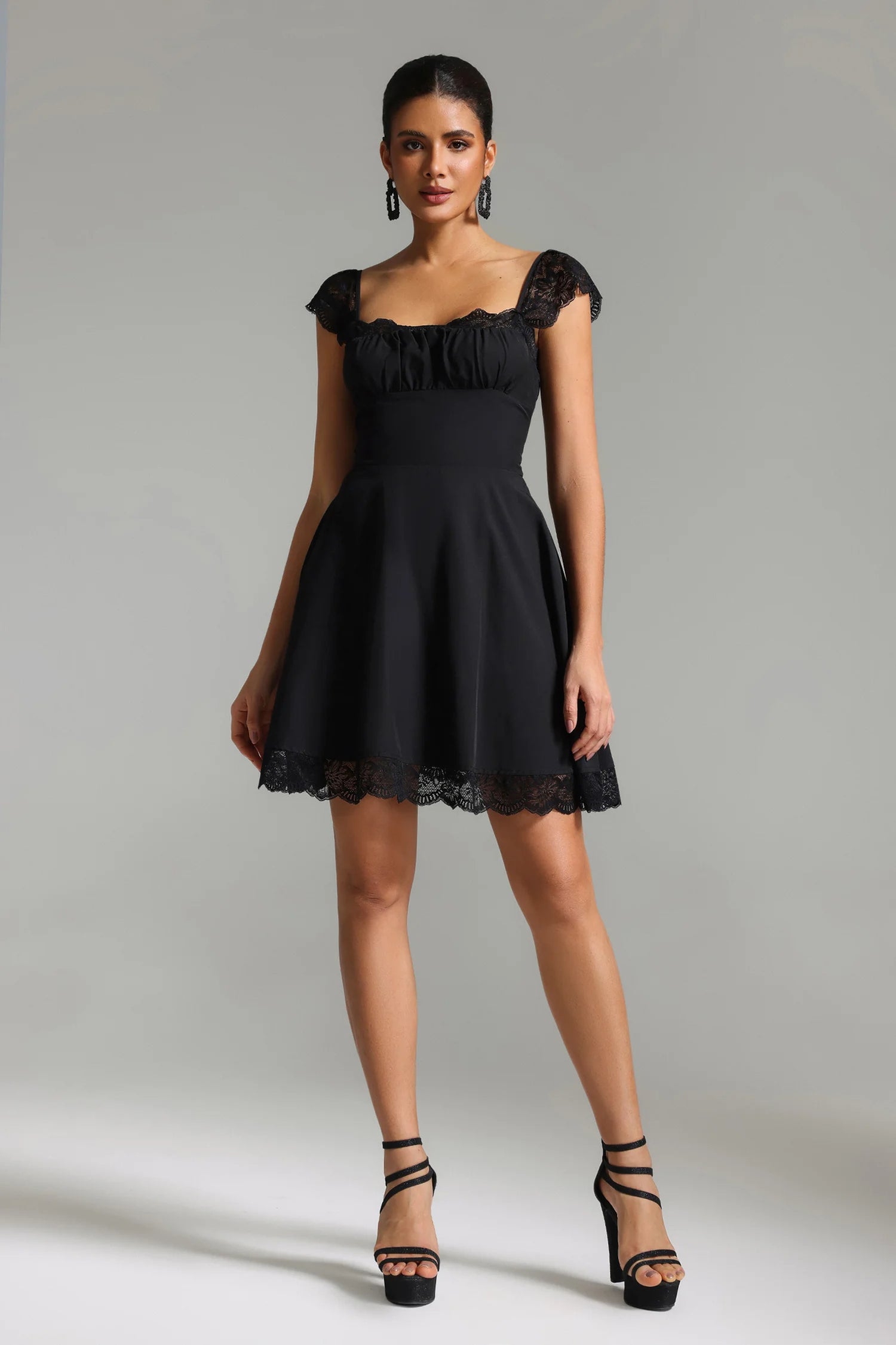 Garela Lace Mini Dress-1