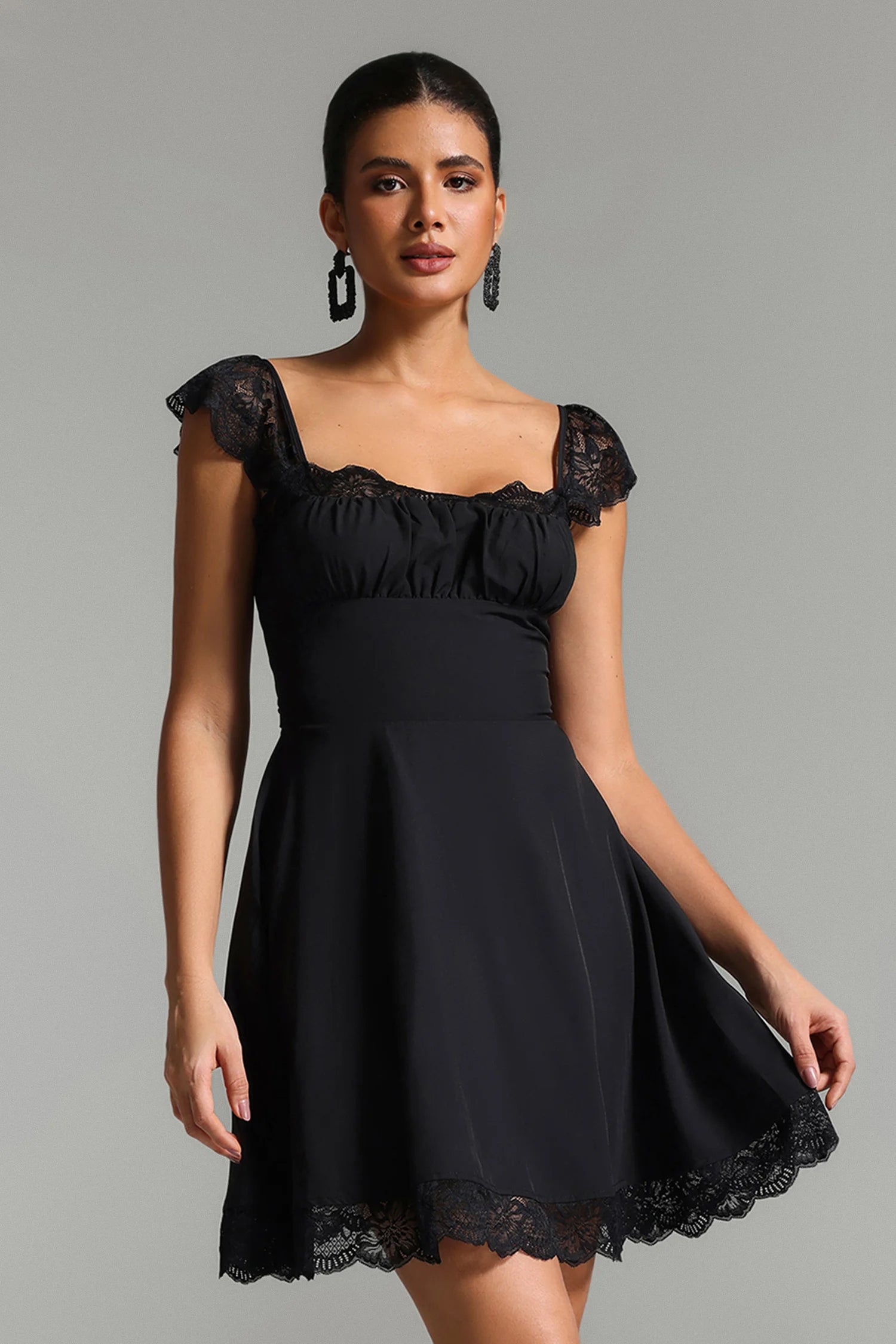 Garela Lace Mini Dress-2