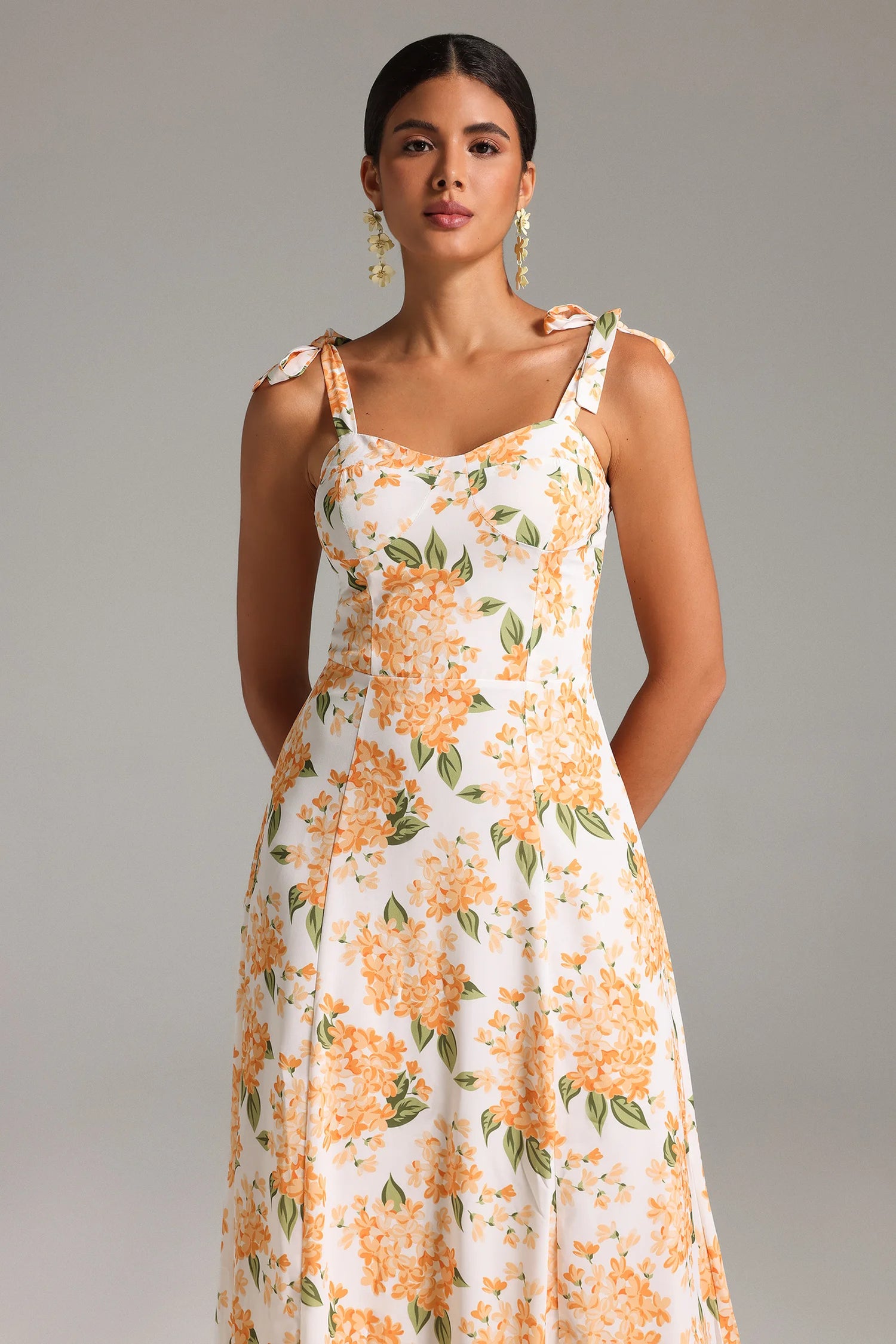 Moony Printed Suspender Dress-2