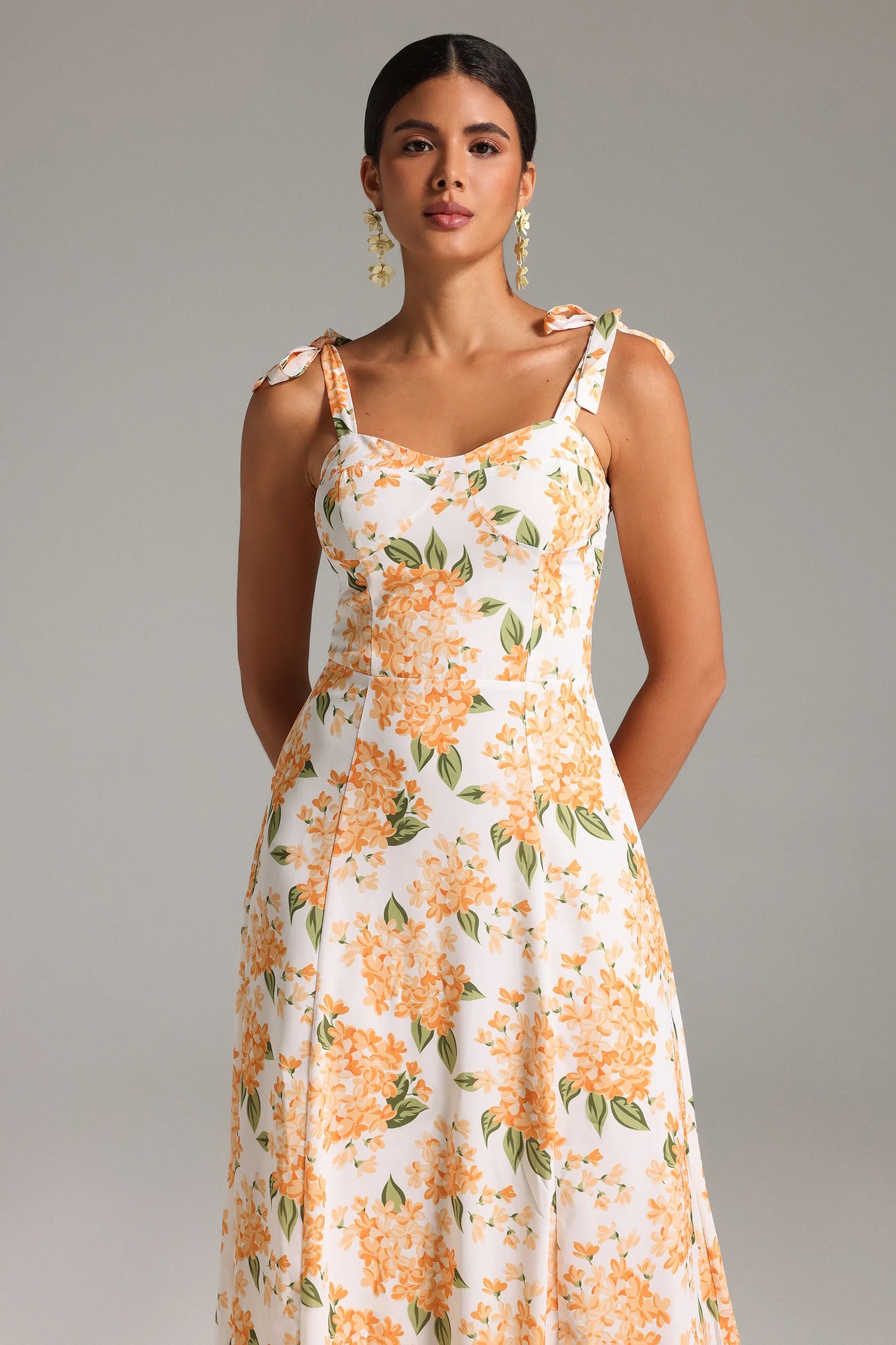 Moony Printed Suspender Dress-2