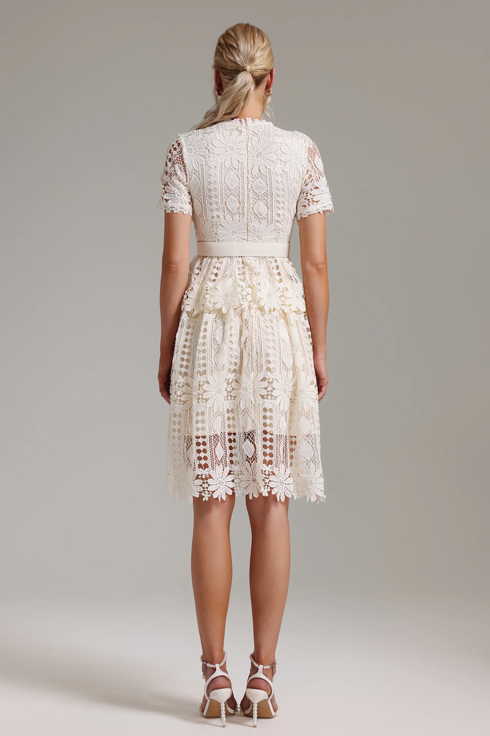 Jaza Crochet Embroidery Dress-3