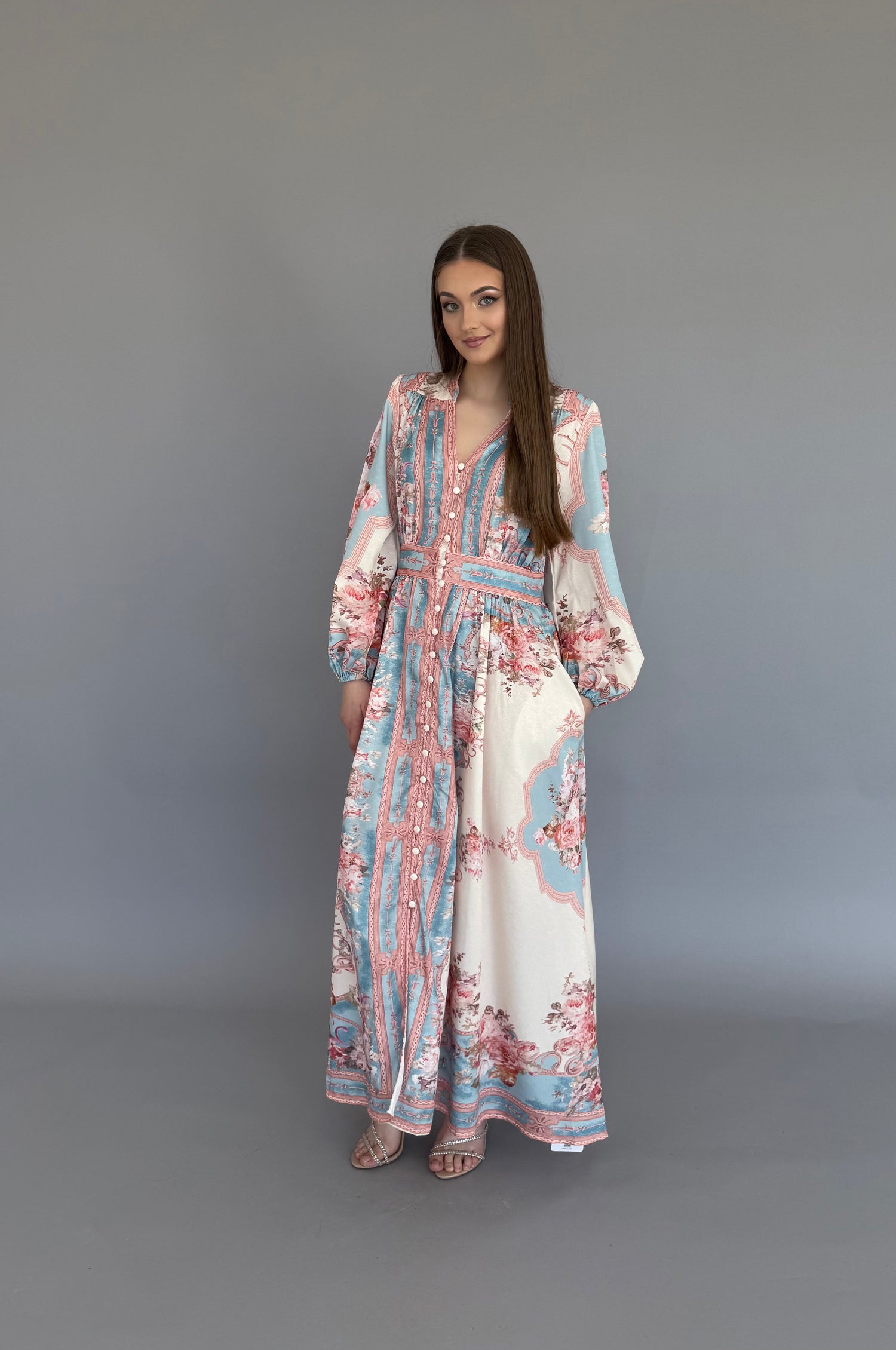 Rochie midi cu imprimeu floral Nicol