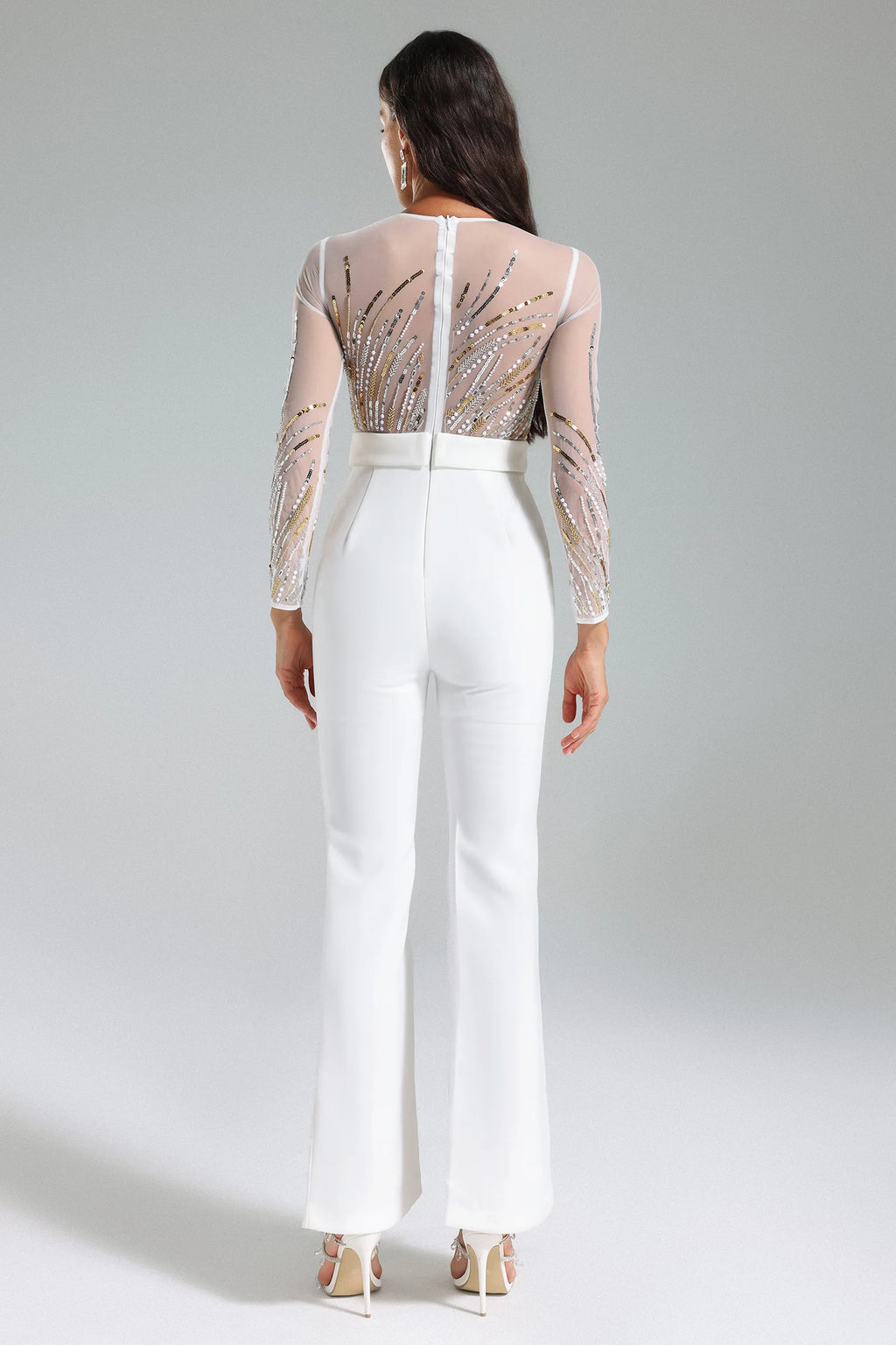 Hacaki Sequins Mesh Jumpsuit (1)