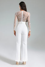 Hacaki Sequins Mesh Jumpsuit (1)
