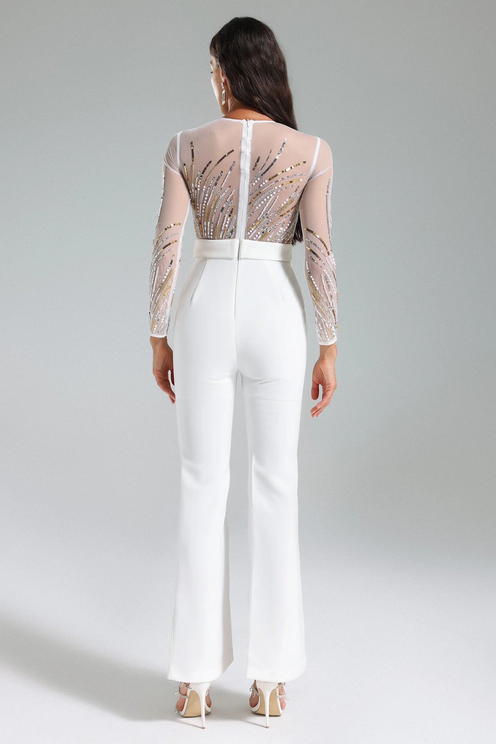 Hacaki Sequins Mesh Jumpsuit (1)