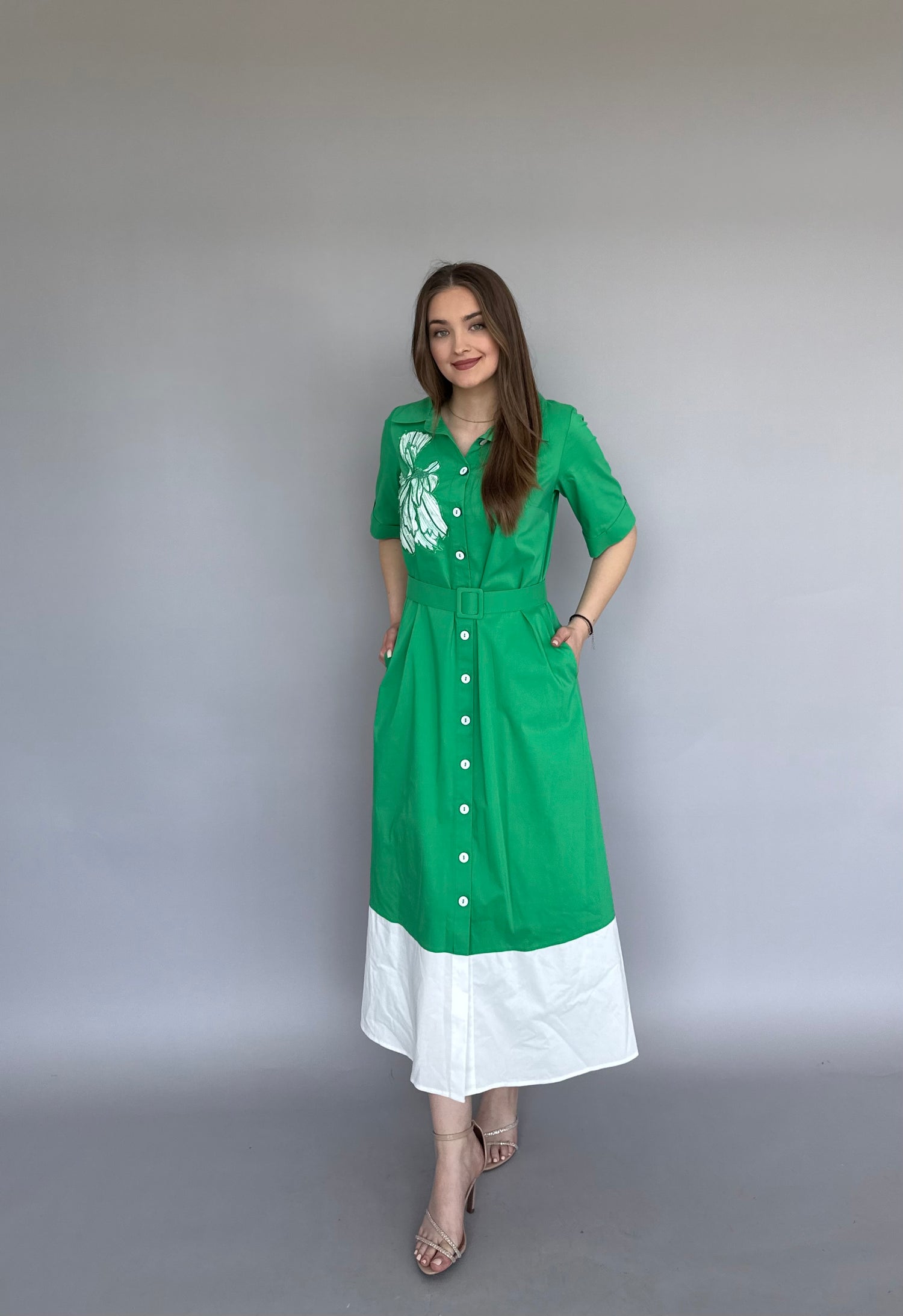 Rochie Emerald Bloom