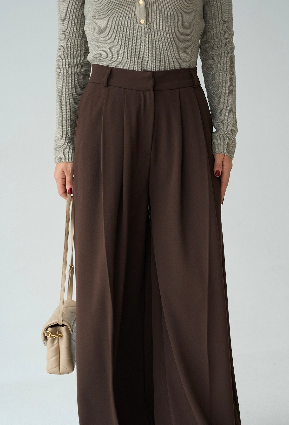 Pantaloni Palazzo Mocha