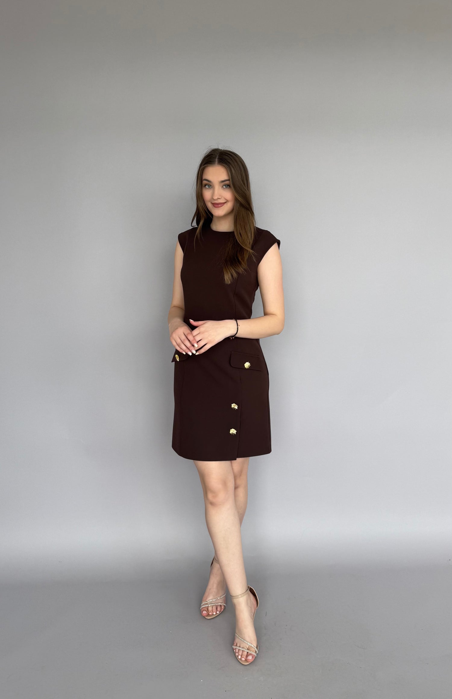 Rochie Brown Crystal