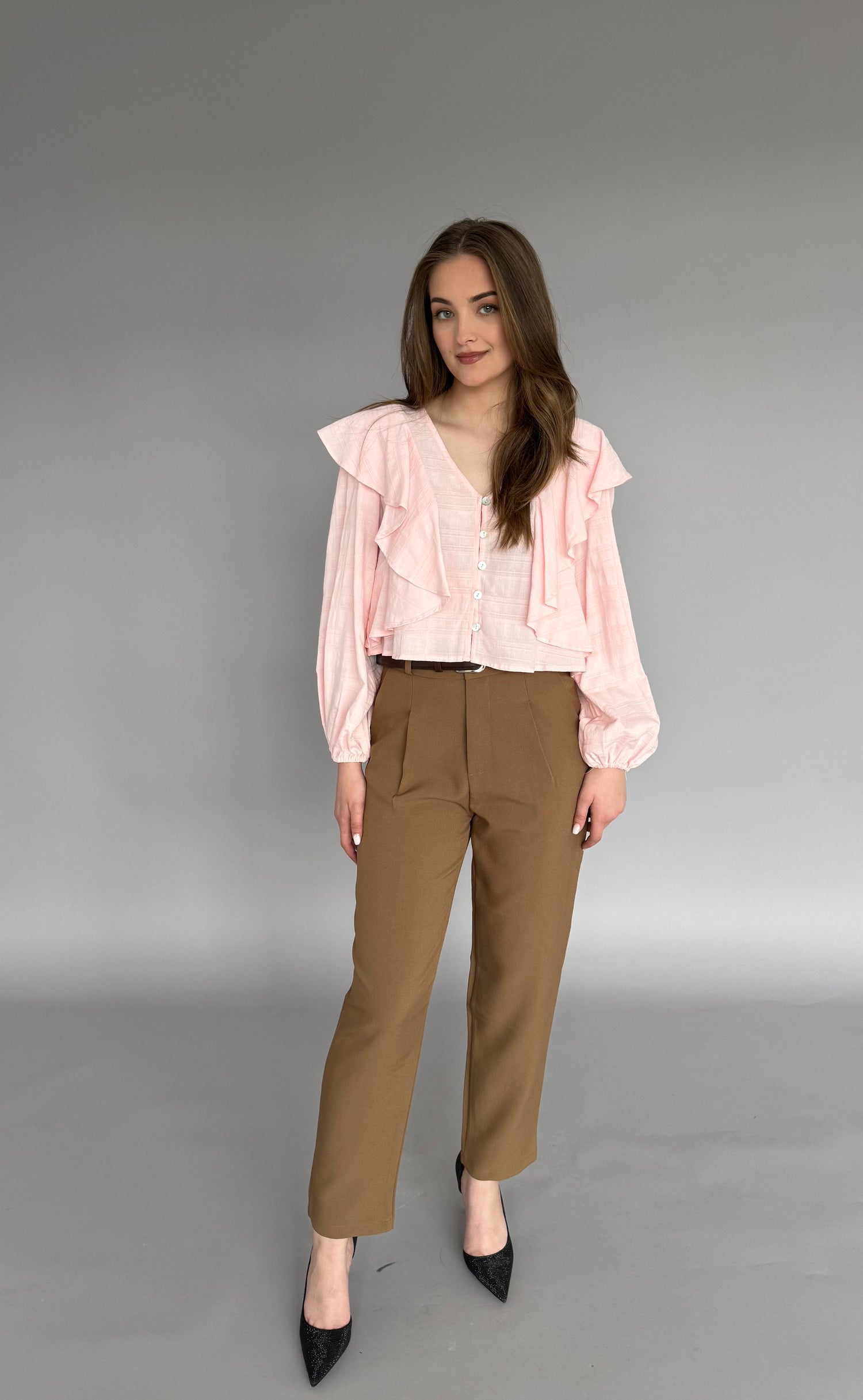 Cămașă Elegantă Roz Blush Romance