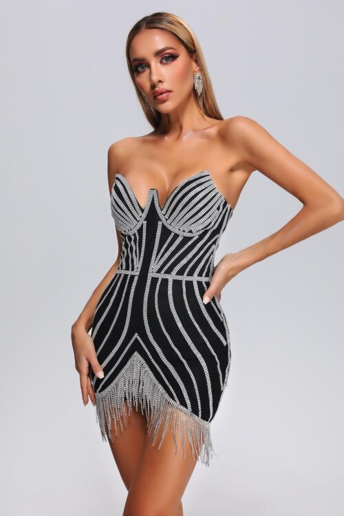 Rochie Lola Diamond - Negru - imagine 4