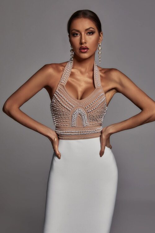 Rochie Cornelia Pearl - Alb - imagine 6