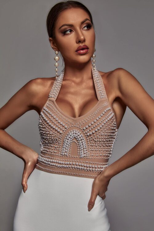 Rochie Cornelia Pearl - Alb - imagine 8