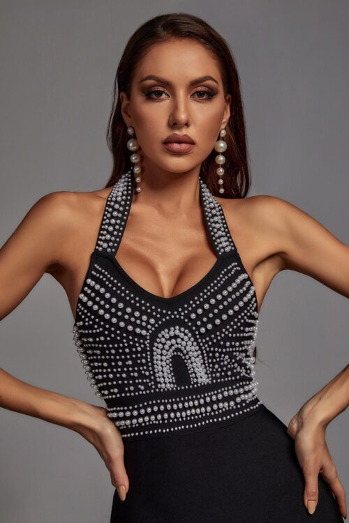 Rochie Cornelia Pearl - Negru - imagine 5