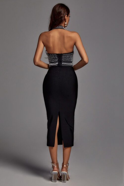 Rochie Cornelia Pearl - Negru - imagine 6