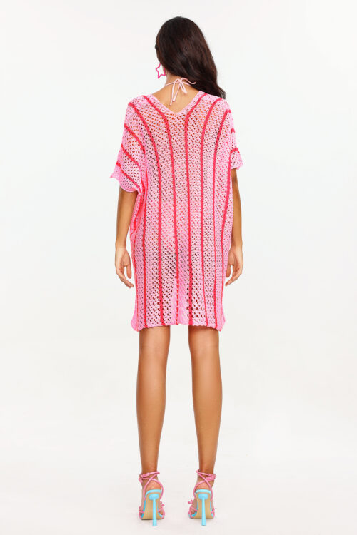 Dizzt Knitted Striped Beach Cover - imagine 3