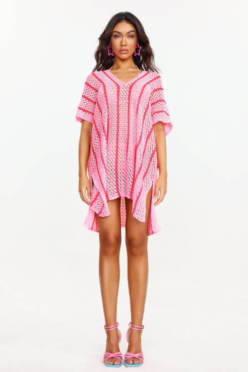Dizzt Knitted Striped Beach Cover